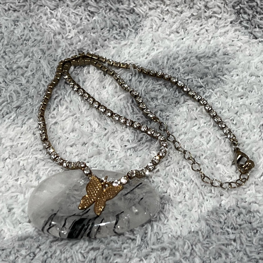 Bedazzled Butterfly Necklace